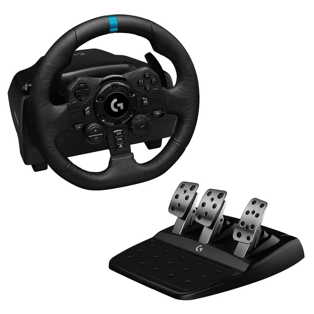 Volante Logitech G923 Para Ps5, Ps4 E Pc Com Force Feedback Trueforce, Pedais Responsivos, Launch Control - 941-000148